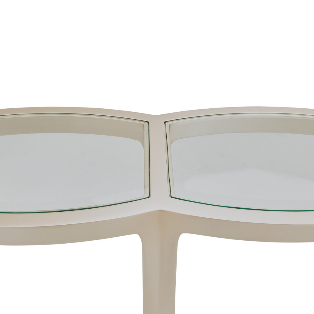 Console Table W/Glass Malibu Collection By Michael Amini