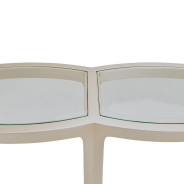 Console Table W/Glass Malibu Collection By Michael Amini