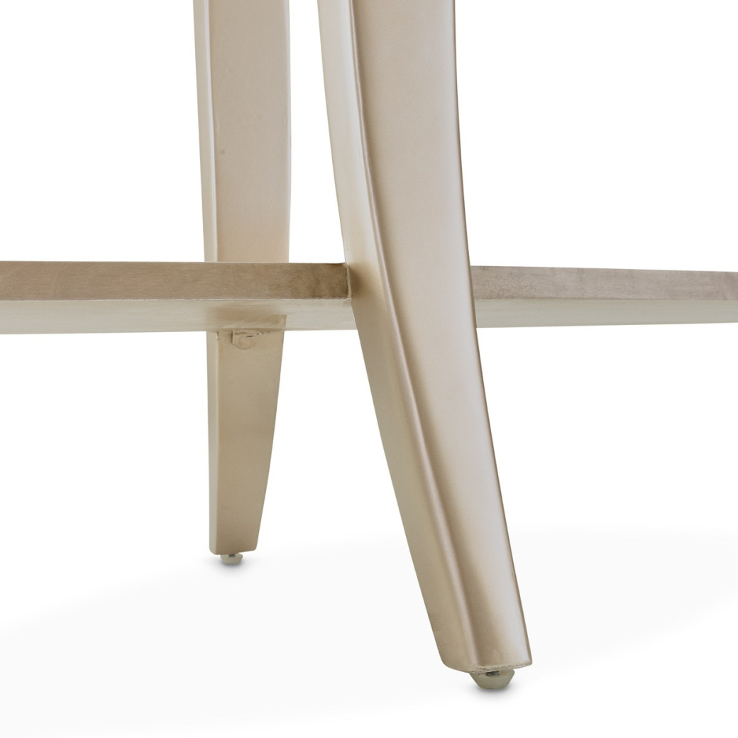Console Table W/Glass Malibu Collection By Michael Amini