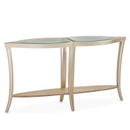 Console Table W/Glass Malibu Collection By Michael Amini