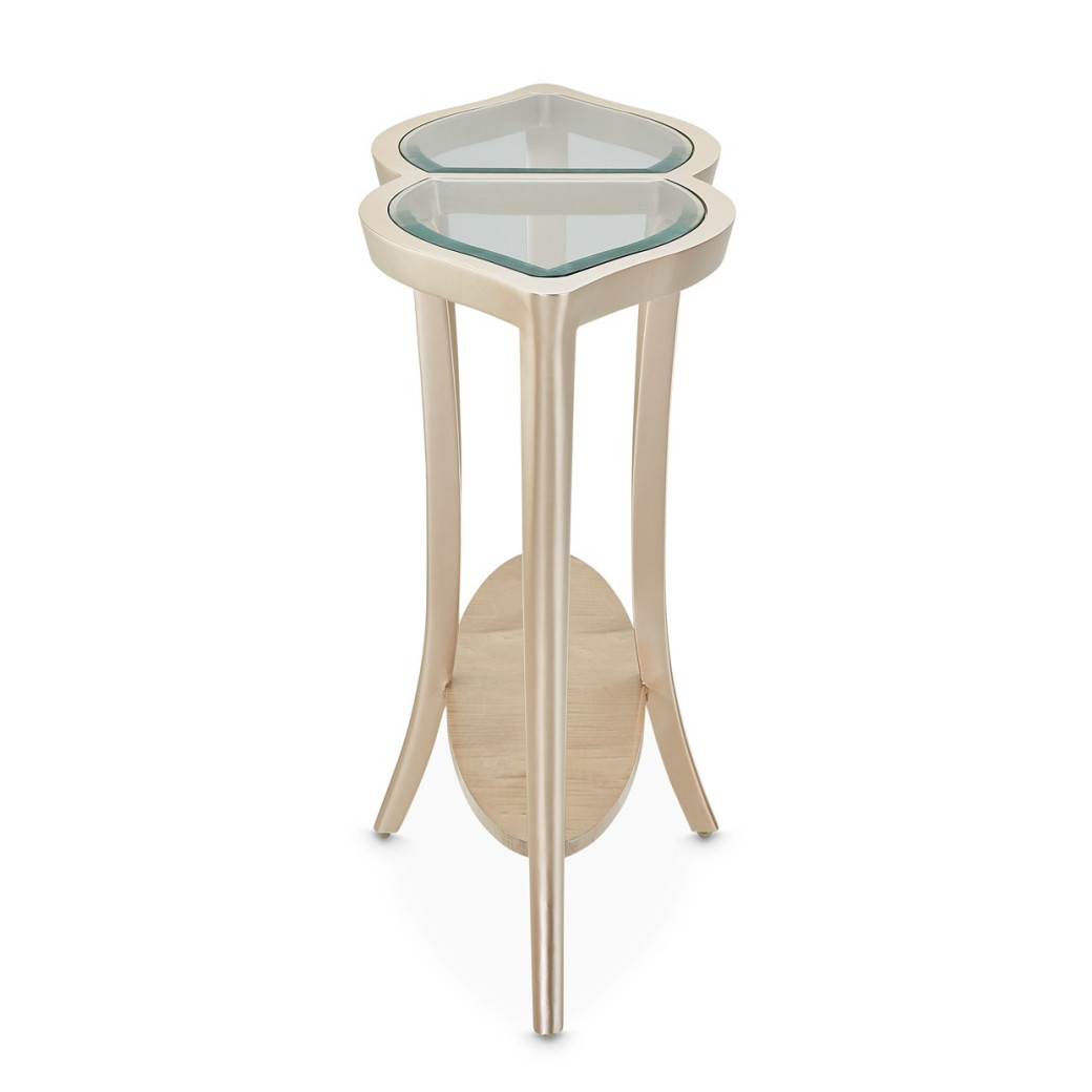 Console Table W/Glass Malibu Collection By Michael Amini