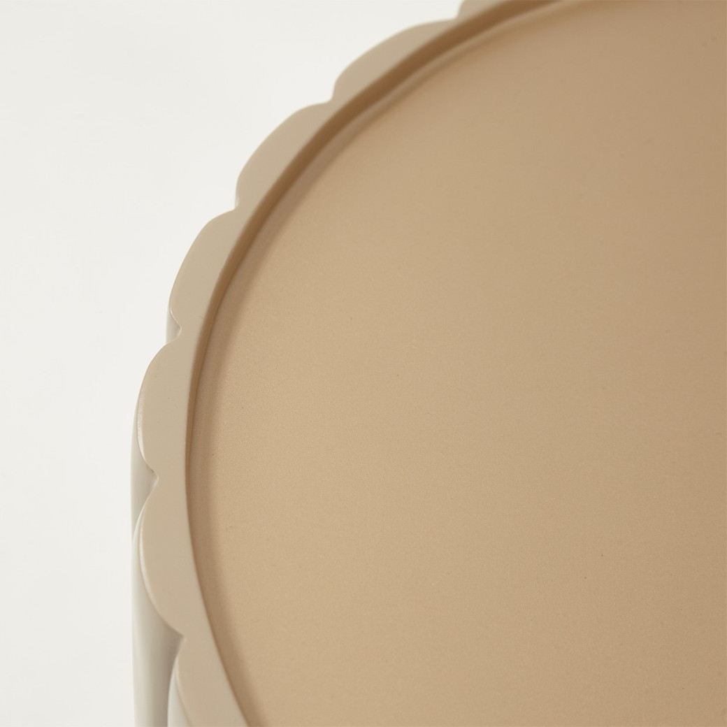 Round Chairside Table Malibu Crest Chardonnay Finish Collection by Michael Amini. 9007226-822