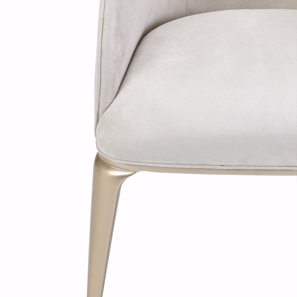 Malibu Crest Vanity Chair Chardonnay By Michael Amini