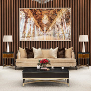 Sofa Malibu Crest Crotch Mahogany Collection By Michael Amini