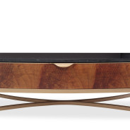 Rect. Cocktail Table Malibu Crest Crotch Mahogany Collection By Michael Amini.9007201-411