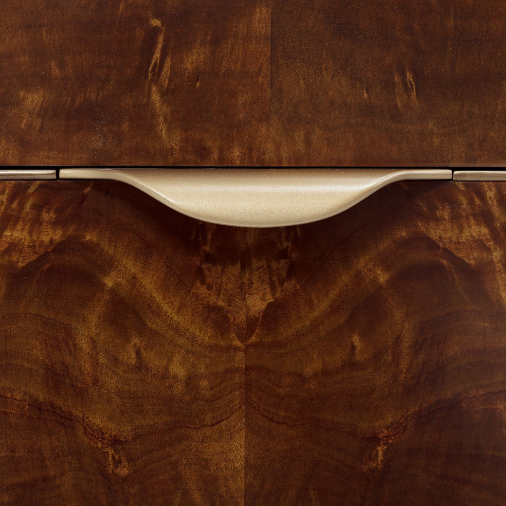 Display Cabinet (2 Pc) Malibu Crest Crotch Mahogany Collection By Michael Amini