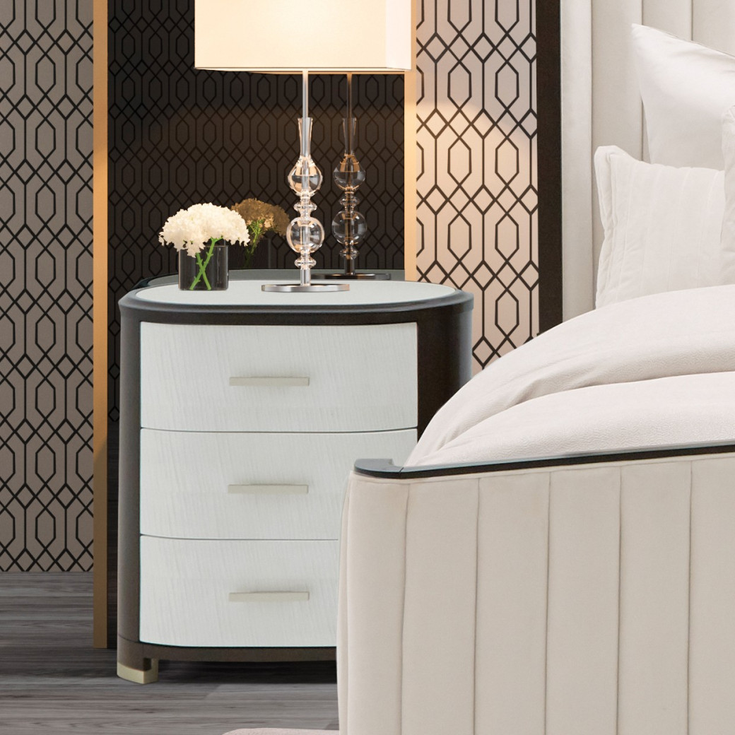 Accent Cabinet Nightstand Paris Chic Collection by Michael Amini. NF9003040-409