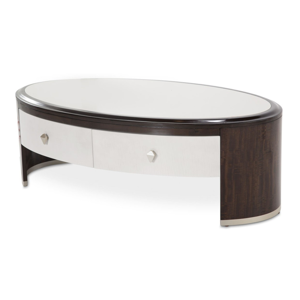 Oval Cocktail Table Paris Chic Collection By Michael Amini