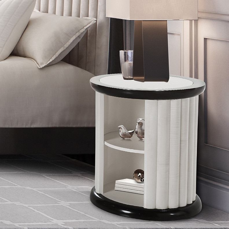 Round End Table Paris Chic Collection By Michael Amini. NF9003202-409