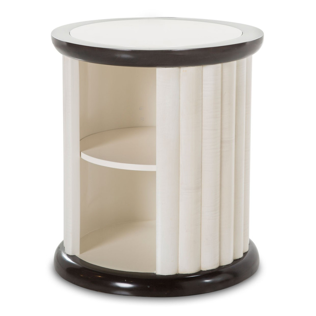 Round End Table Paris Chic Collection By Michael Amini. NF9003202-409
