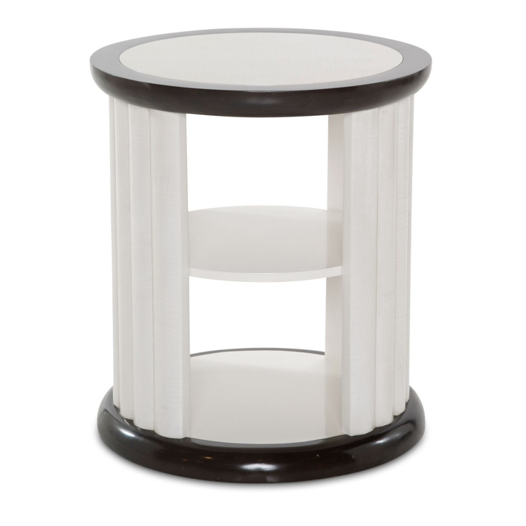Round End Table Paris Chic Collection By Michael Amini. NF9003202-409