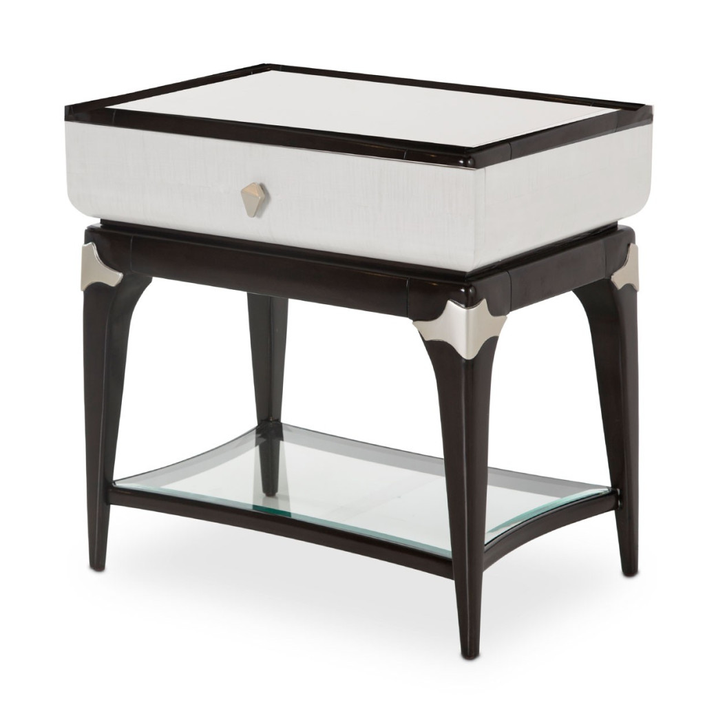 Rectangular End Table/ Nightstand Paris Chic Collection By Michael Amini. NF9003222-409
