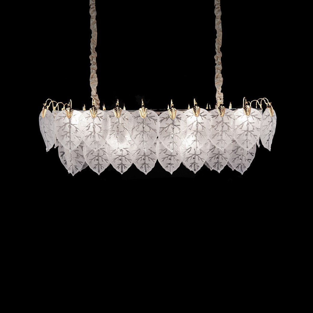 LT-CH972-12CLR Michael Amini Lighting- Autumn Rectangular Light Chandelier
