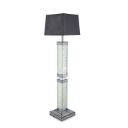 Michael Amini Slender Floor Lamp w/Rectangular Lamp Shade Gray (2pc)
