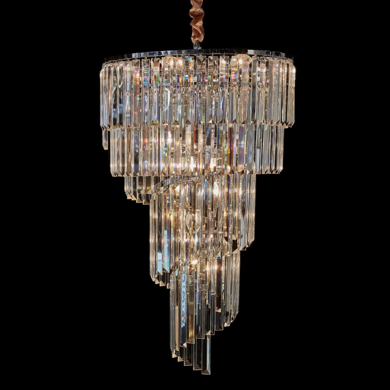 LT-CH976-12CLR Michael Amini Spiral 12 Light Chandelier