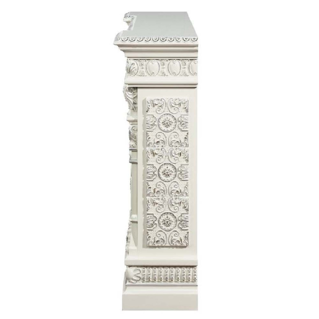 AC01617 Antique White Finish Fireplace Vanaheim Collection By Acme Furniture