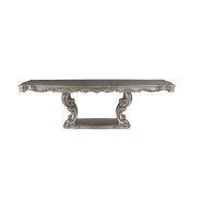 DN02281 7PC Dining Set Platinum Finish Ariadne Collection By Acme Furniture