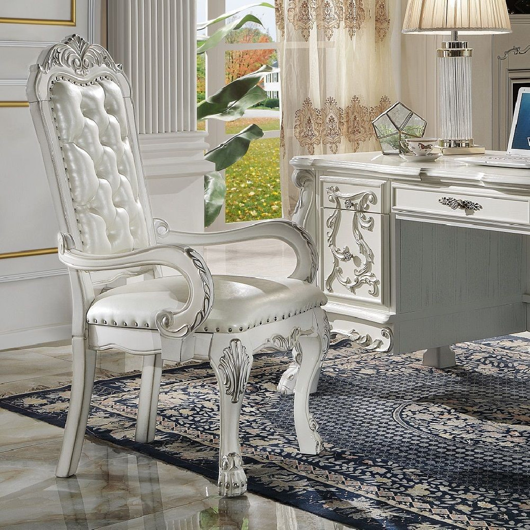 OF01715 Executive writing desk Dresden Bone White Finish Collection By Acme Furniture