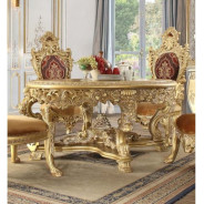 HD 8086 Round Dining Set Homey Design Victorian, European & Classic design