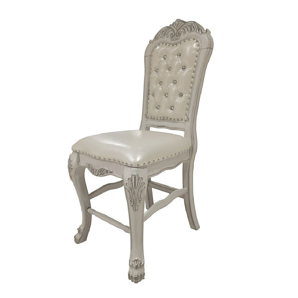 DN01705 7PC Counter Height Table Dresden Bone White Collection By Acme Furniture