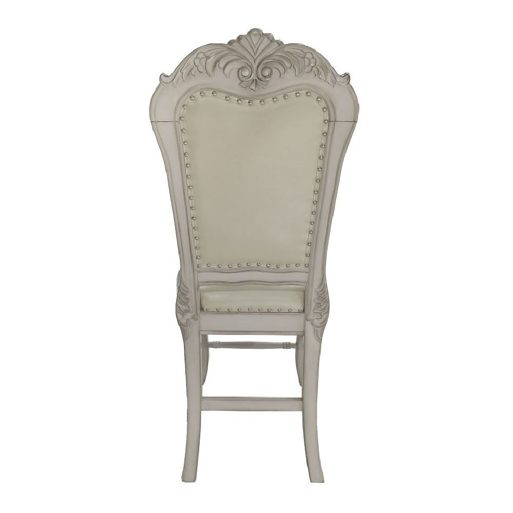 DN01705 7PC Counter Height Table Dresden Bone White Collection By Acme Furniture
