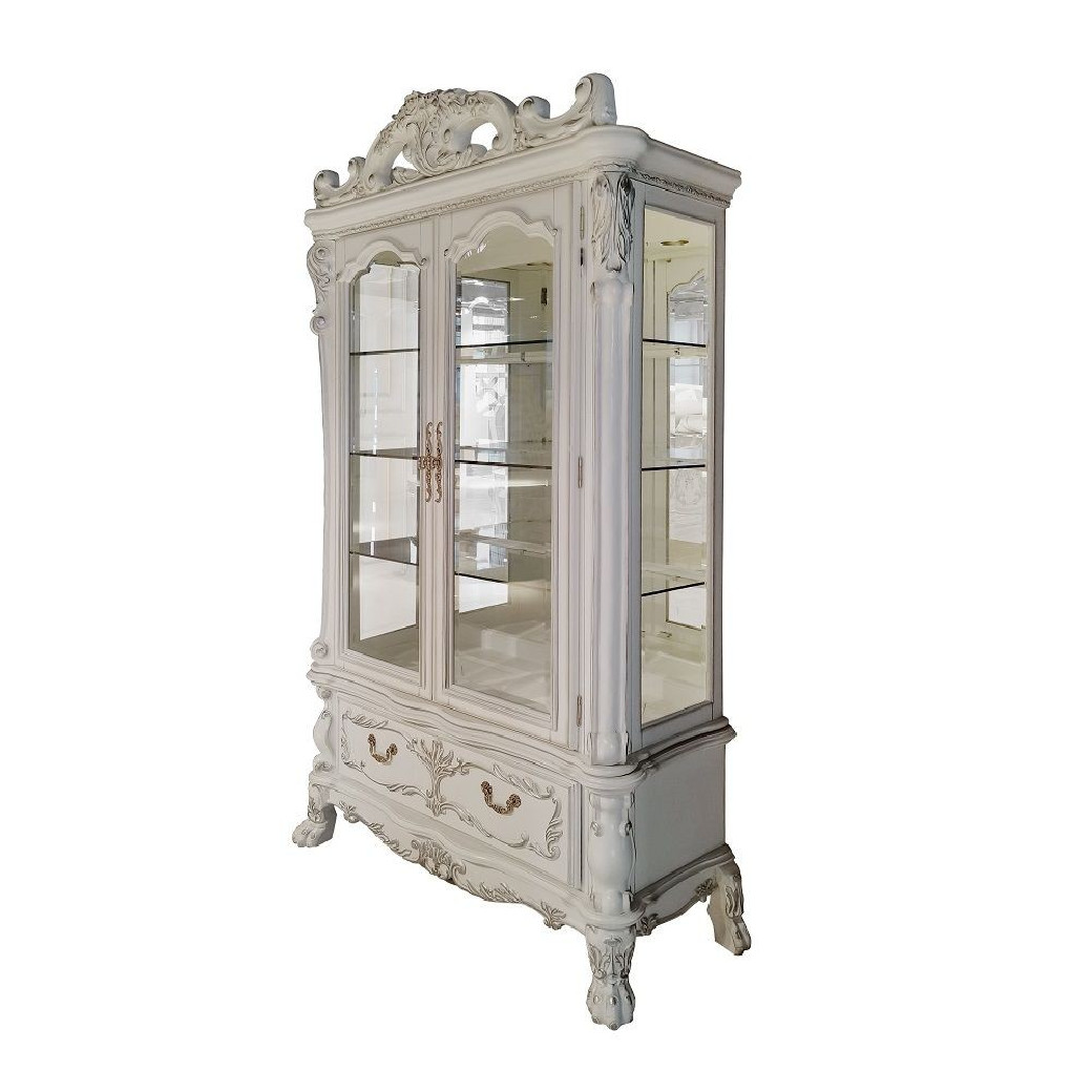 DN01705 7PC Counter Height Table Dresden Bone White Collection By Acme Furniture
