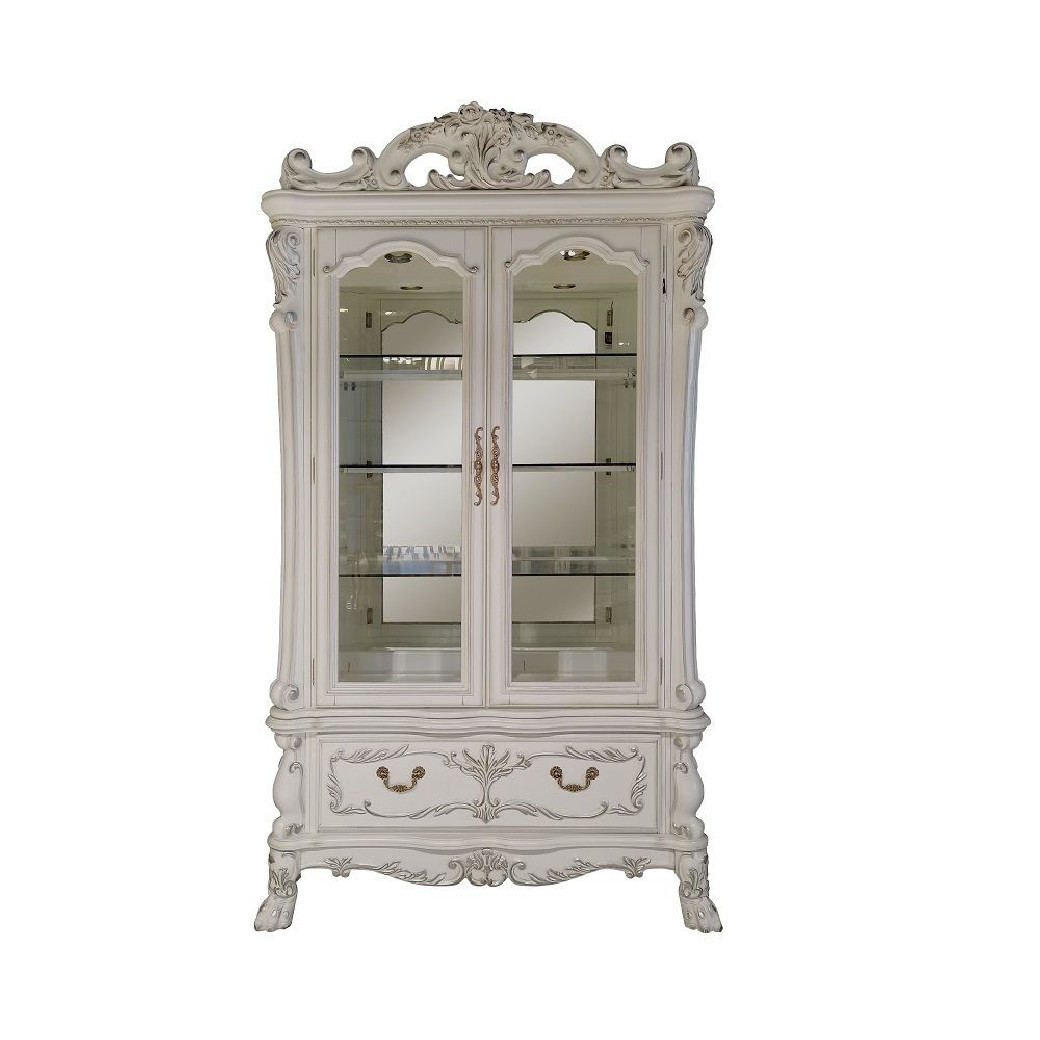DN01705 7PC Counter Height Table Dresden Bone White Collection By Acme Furniture
