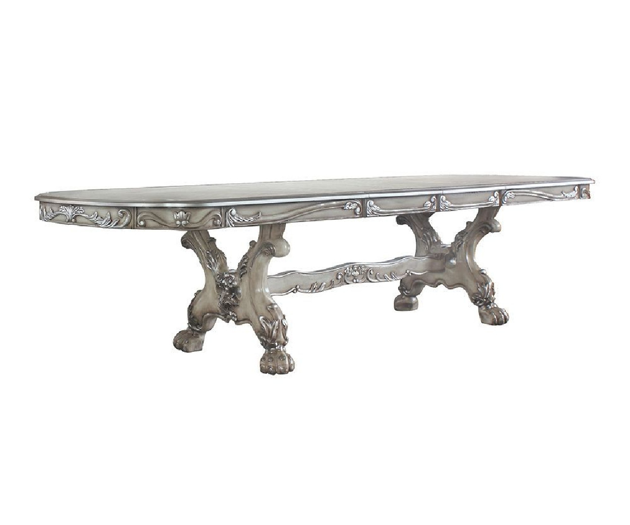 68170 Vintage Bone White Finish Dining Set Rectangular Table Dresden Collection by Acme Furniture