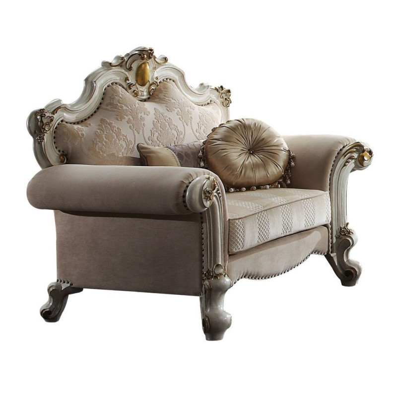 55462 Accent Chair Antique Pearl Picardy Collection by Acme Furniture