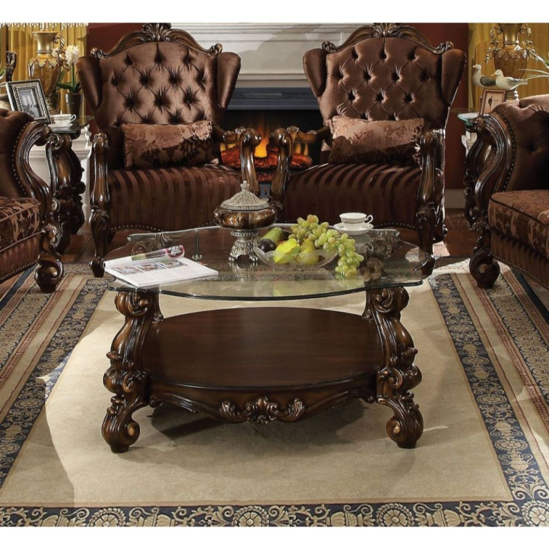 82080 Coffee Table Versailles Cherry Colection By Acme Furniture