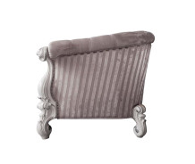 LV01396 Ivory Fabric & Bone White Finish Chair Versailles Collection By Acme Furniture