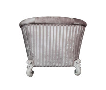 LV01396 Ivory Fabric & Bone White Finish Chair Versailles Collection By Acme Furniture