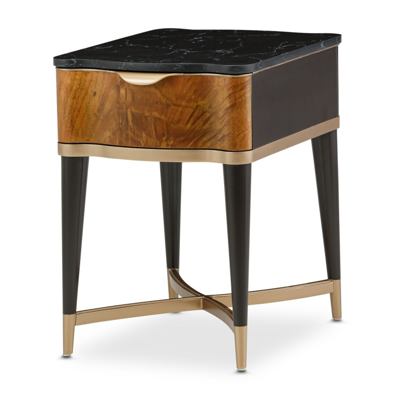 End Table Malibu Crest Crotch Mahogany Collection By Michael Amini. 9007202-411