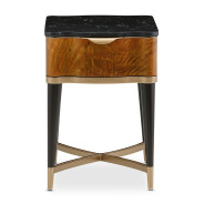 End Table Malibu Crest Crotch Mahogany Collection By Michael Amini. 9007202-411