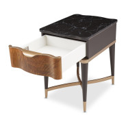 End Table Malibu Crest Crotch Mahogany Collection By Michael Amini. 9007202-411