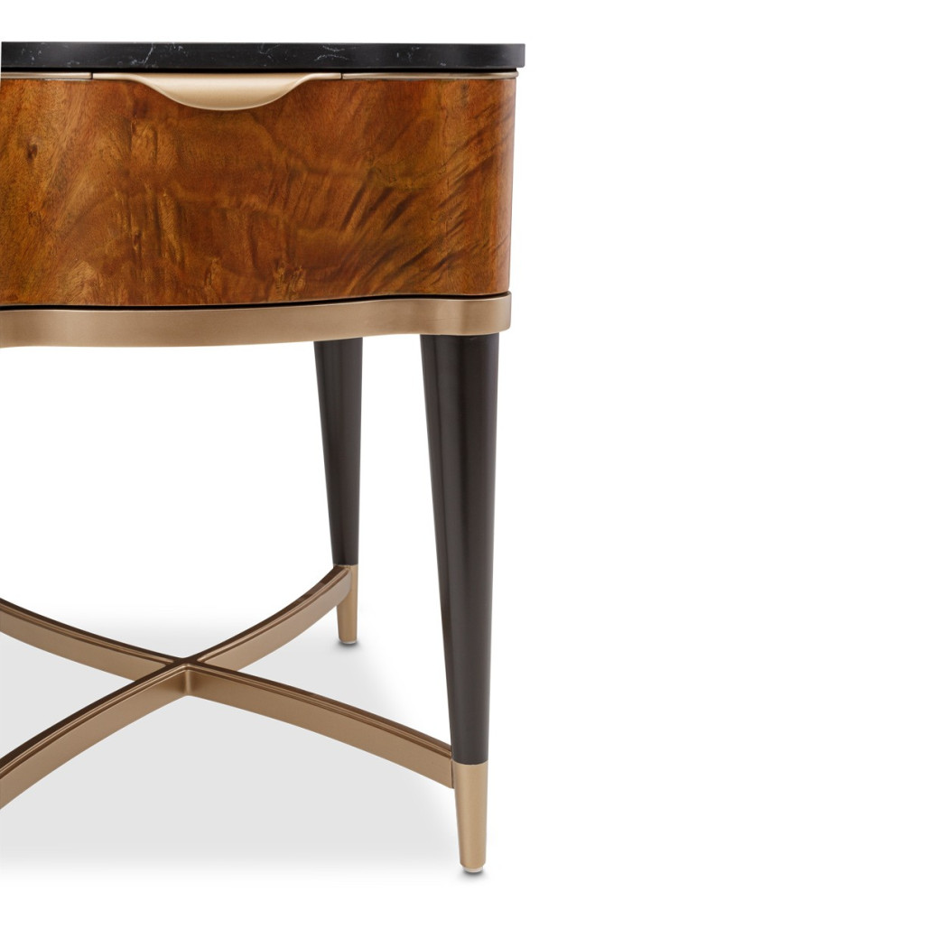 End Table Malibu Crest Crotch Mahogany Collection By Michael Amini. 9007202-411