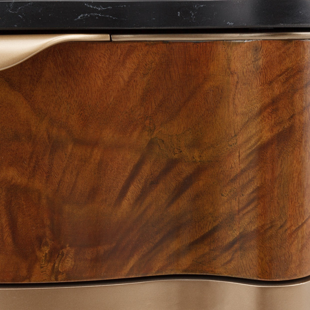 End Table Malibu Crest Crotch Mahogany Collection By Michael Amini. 9007202-411