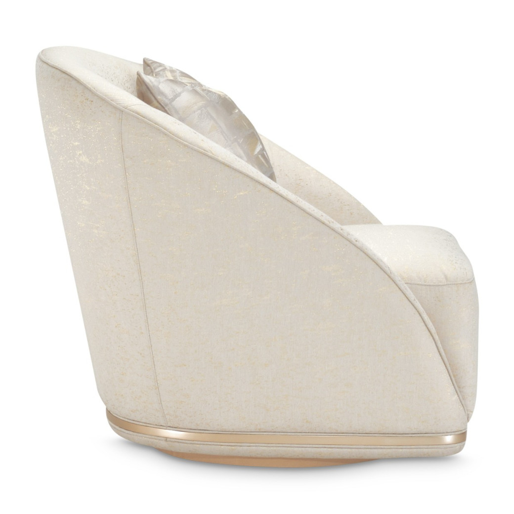 La Rachelle Swivel Chair Gold Rush MdChampagne By Michael Amini.9034839-GDRSH-136
