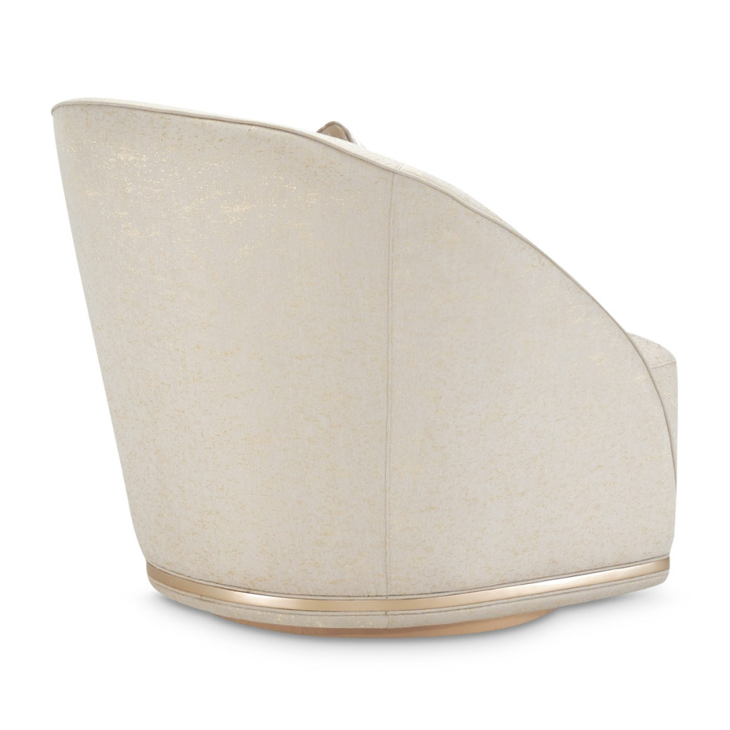 La Rachelle Swivel Chair Gold Rush MdChampagne By Michael Amini.9034839-GDRSH-136
