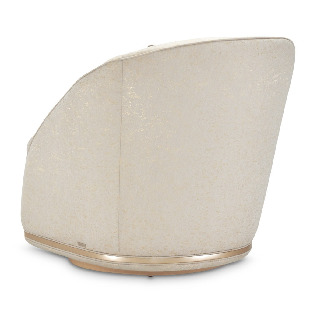 La Rachelle Swivel Chair Gold Rush MdChampagne By Michael Amini.9034839-GDRSH-136