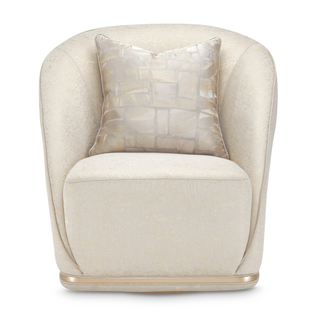 La Rachelle Swivel Chair Gold Rush MdChampagne By Michael Amini.9034839-GDRSH-136