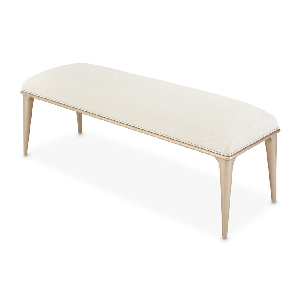 Bed Bench Medium Champagne Finish La Rachelle Collection By Michael Amini