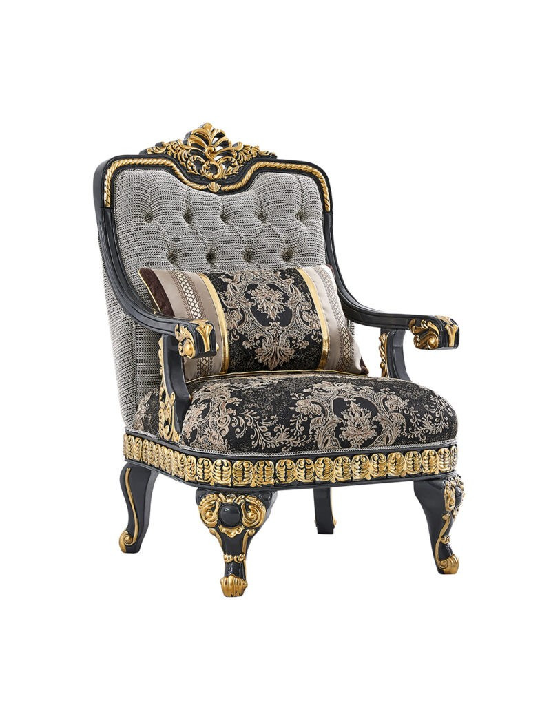 HD 9012 Homey Design Upholstery Living Room Set European Art Deco Style