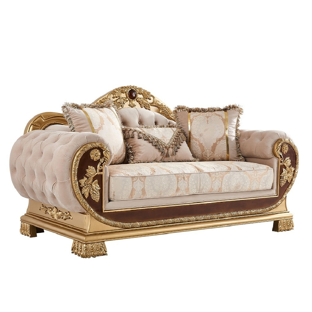 HD 9016 Homey Design Upholstery Living Room Set Victorian, European & Classic Design Sofa Set