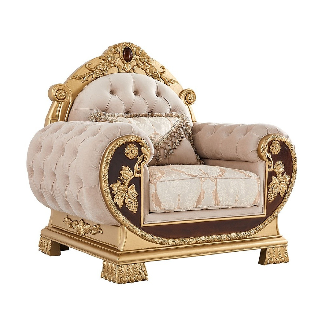 HD 9016 Homey Design Upholstery Living Room Set Victorian, European & Classic Design Sofa Set