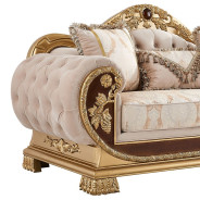 HD 9016 Homey Design Upholstery Living Room Set Victorian, European & Classic Design Sofa Set