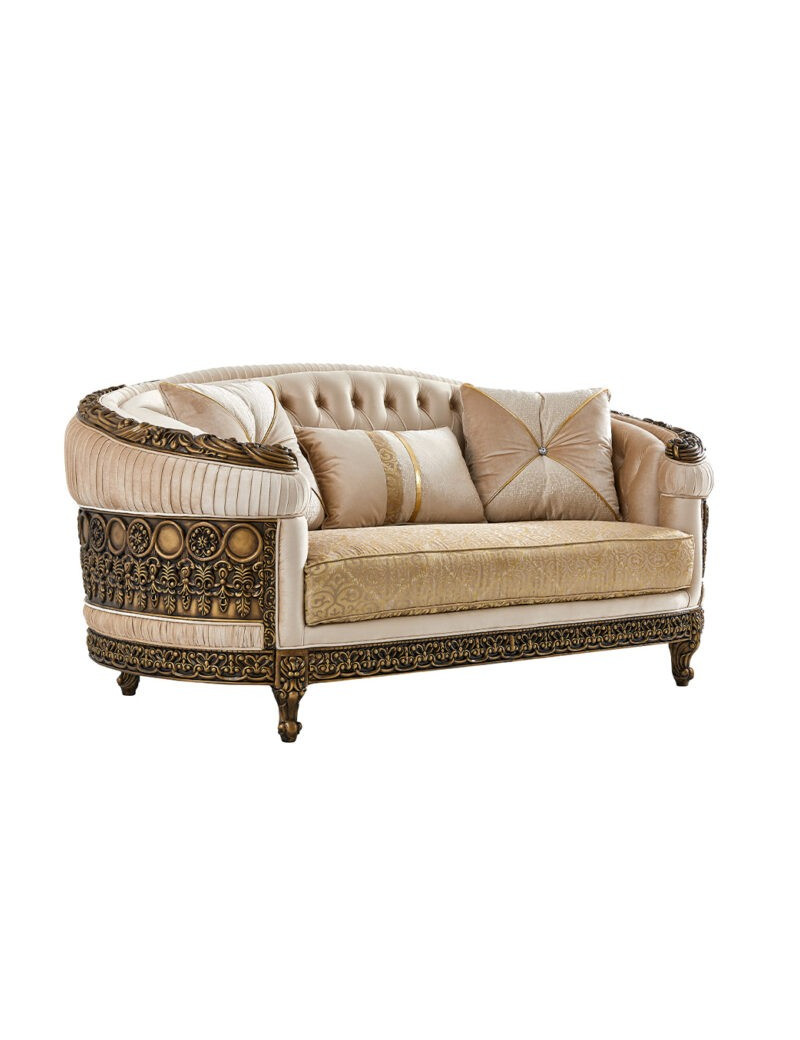 HD 9017 Homey Design Upholstery Living Room Set Victorian, European