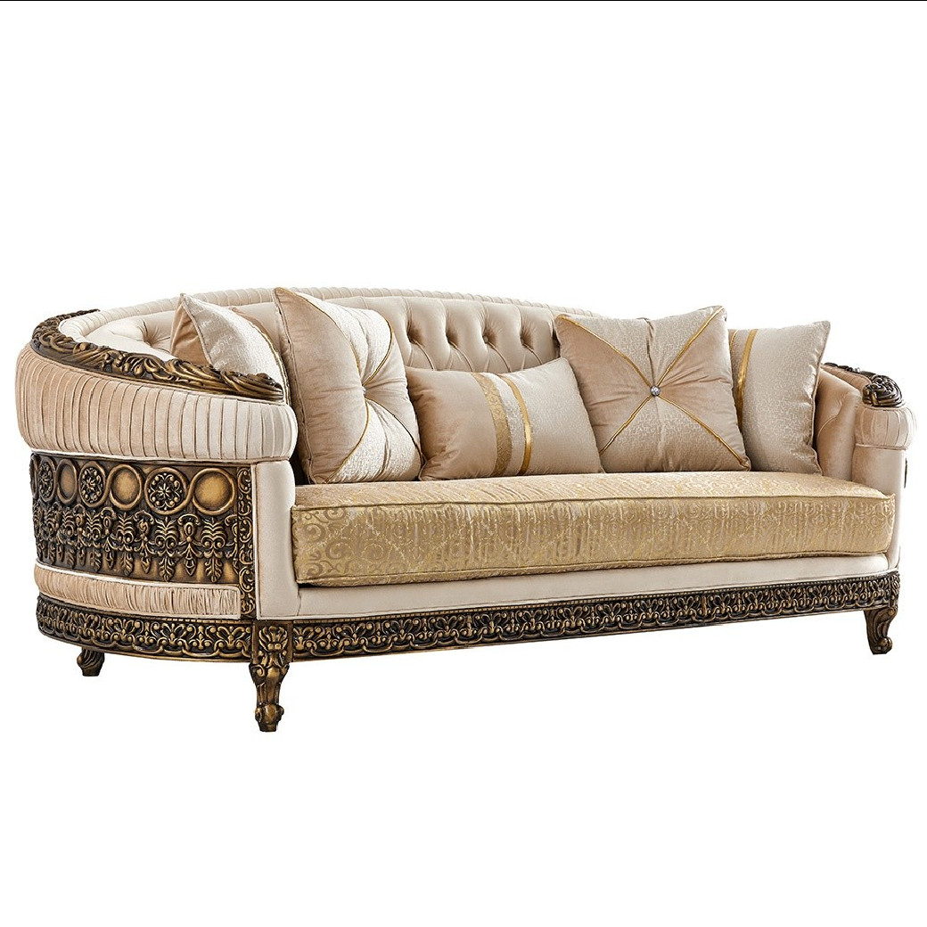 HD 9017 Homey Design Upholstery Living Room Set Victorian, European