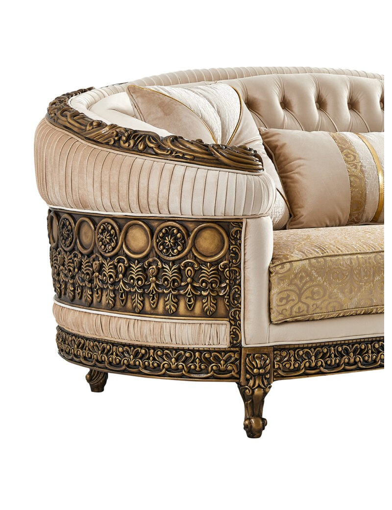 HD 9017 Homey Design Upholstery Living Room Set Victorian, European