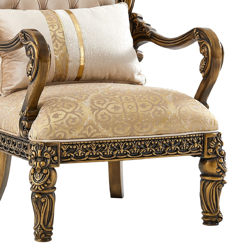 HD 9017 Homey Design Upholstery Living Room Set Victorian, European